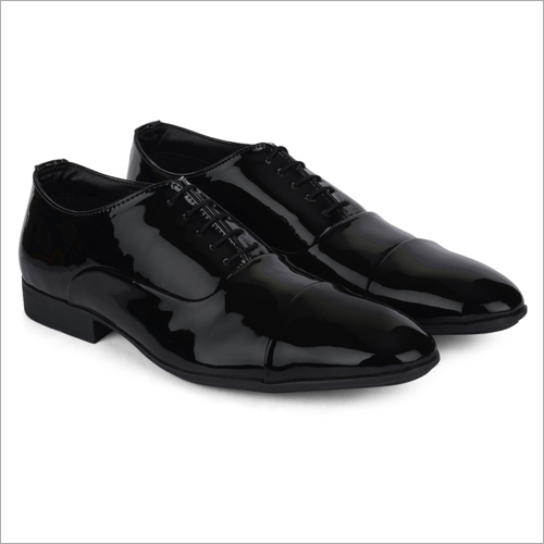 Gabon Shiny Black Leather Shoes