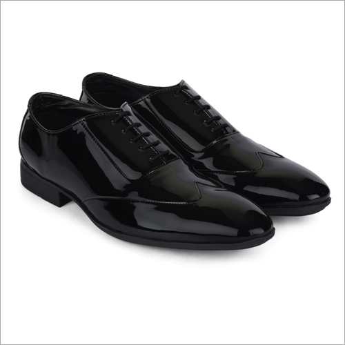 Samoa Shiny Black Leather Shoes