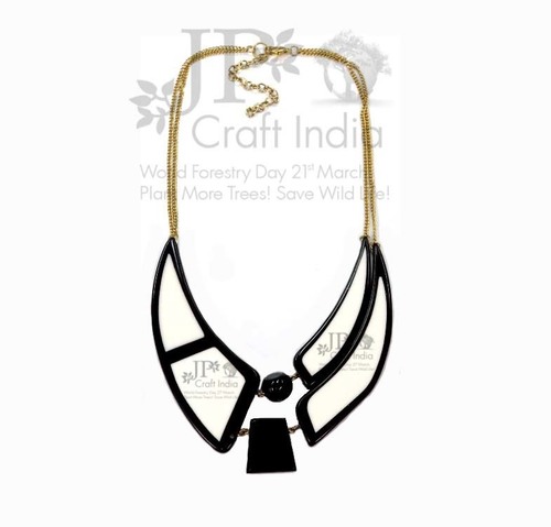 Resin B/W Moon Necklace Gender: Children