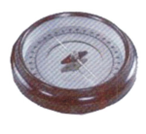 COMPASS BOX - 10cm Magnetic Needle on Hardened Steel Pivot, Sturdy Bakelite Case, Graduated in Degrees, Anti-Parallax Mirror, Manual Operation