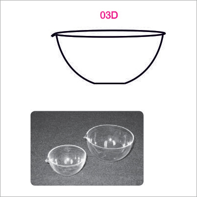 Dishes - Evaporating Glass Bowls, Variable Sizes 80x45 to 200x100 mm, Easy Pouring, Chemical Resistant