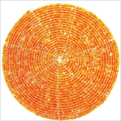 Orange Round Beaded Coasters