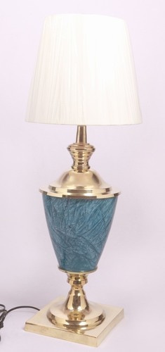 Blue Stone Finish Bedside Table Lamp Light Source: Energy Saving