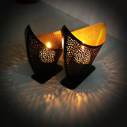 Boat Shape T Light Candle Holder