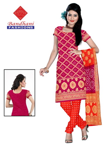 Bandhani Pure Silk Dress Material Gujarat Bandhani Pure Silk Dress Material Gujarat