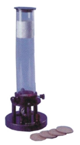 KINETIC THEORY MODEL - Clear Perspex Tube with Rubber Diaphragm, Includes Piston, Metal Spheres, and Connection Terminals for Laboratory Use
