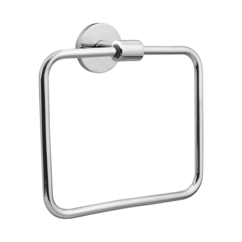Towel Ring - Stainless Steel, 11.5 cm Rectangular Shape | Durable PVC Components and Sleek Design for Modern Bathrooms