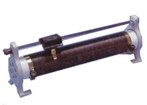 RHEOSTAT, OPEN TYPE - Oxidized Eureka Wire Wound on Porcelain Tube, Durable Cast-Aluminum End Supports, For Laboratory Use | 5% Tolerance, Plastic Sliding Contact, 3 Socket Terminals