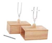 Tuning Forks Set - Large Differential And Sympathetic, Steel And Wood Material, 29x12x8 Cm Dimensions, Adjustable Zero Knob For Precision Calibration, Color-coded Electrical Terminals For Easy Connections