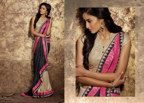 Black Fancy Silk Saree