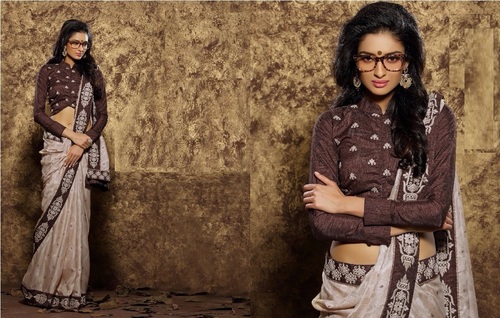 Grey Silk Saree