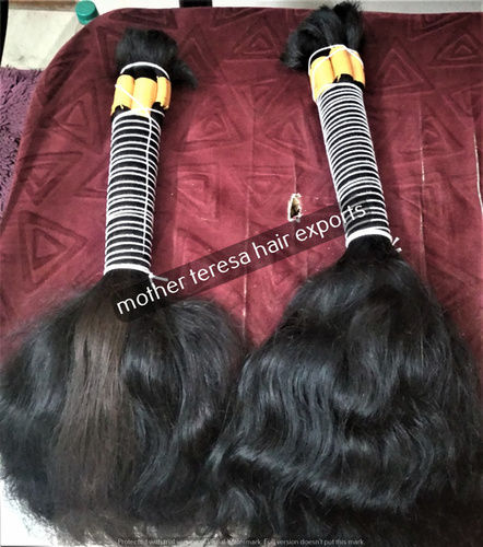 Good Quality Unprocessed Indian Bulk Human Hair Extensions - Color: Natural Brown