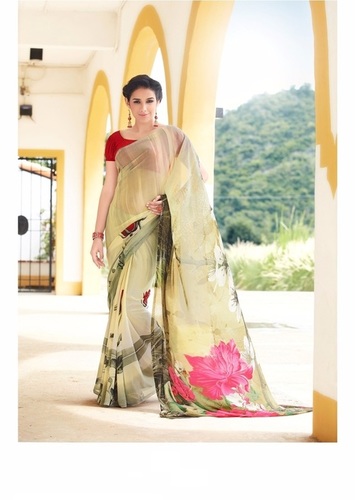 Multi Color Printed Saree