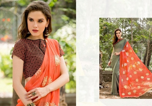 Orrange Handloom Sarees