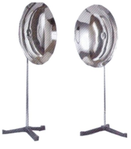 PARABOLIC REFLECTORS - Metal, 29cm Diameter with Chrome-Plated Surface , Includes 50cm Rod with Screw Clamp and Stable Tripod Base for Laboratory Study