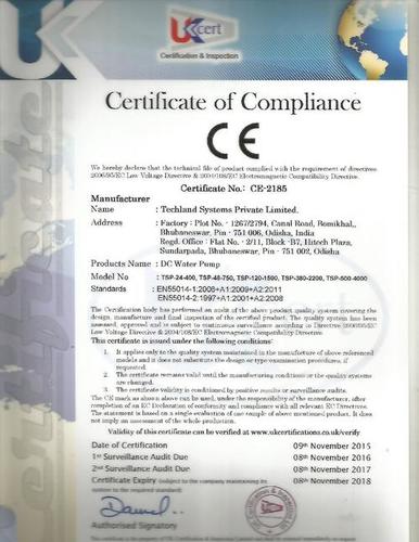 Compliance Certification 2185