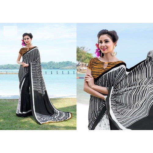 Cotton Silk Black Saree