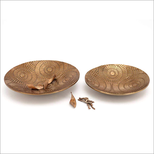 Engraved Copper Serving Dish