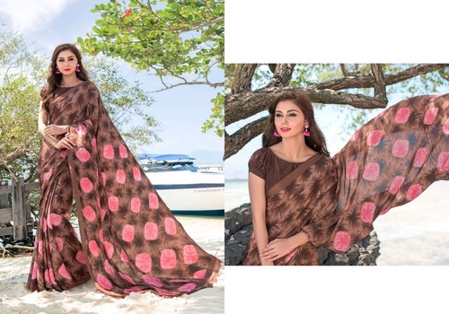 Brown Silk Saree