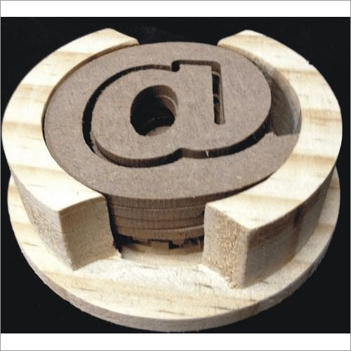 Round Wooden Coaster ( A Design)