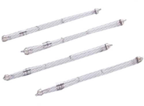 SPECTRUM ANALYSIS TUBES - Glass & Metal, 20cm Length with Fine Capillary, High-Voltage Electrode Connection for Gas Discharge Study