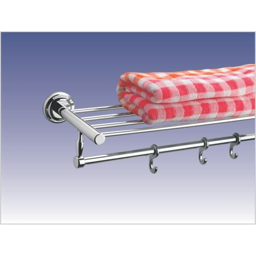 Stainless Steel Towel Rack - 20-50 Inch Rectangular Design | Durable PVC Elements and Modern Aesthetic