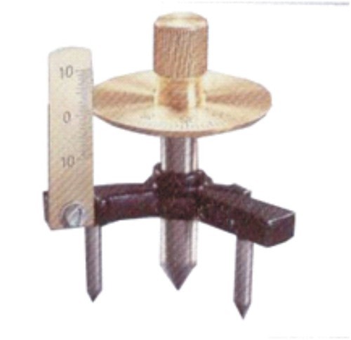 SPHEROMETER - Stainless Steel & Brass, Vertical Main Scale -10/10mm with Micrometer Scale, 100 Divisions, 1mm Pitch for Laboratory Use