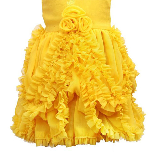 Dresses - Polyester, Size 2-6, Yellow | Elegant Design, Soft Fabric, Comfortable Fit, Floral Pattern