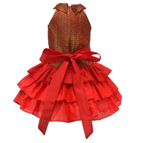 Dresses - Polyester, Multiple Sizes, Red | Elegant Design, Comfortable Fit, Stylish Look, Durable Material, Knee Length, Layered Style, Hand Wash