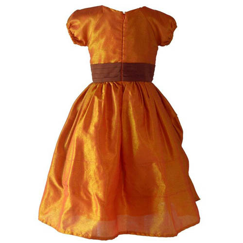Dresses - Silk, Various Sizes, Orange | Elegant Design, Comfortable Fit, Durable Fabric, Knee-Length A-line with Back Zipper