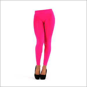 Pink Cotton Lycra Leggings