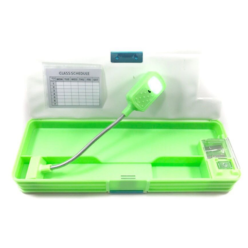 Double Sided Plastic Pencil Box - Light Green