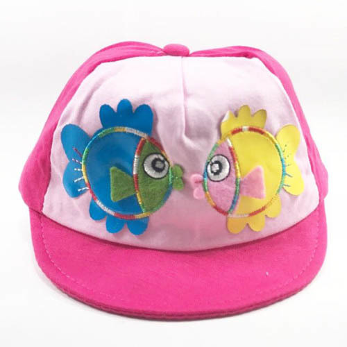 Baby Cap - Cotton, 6-12 Months, Pink | Adjustable Closure, Soft Fabric, Breathable, Sun Protection