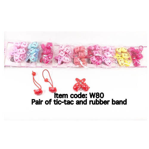 Pairs Of Tic Tac Pins & Rubber Band