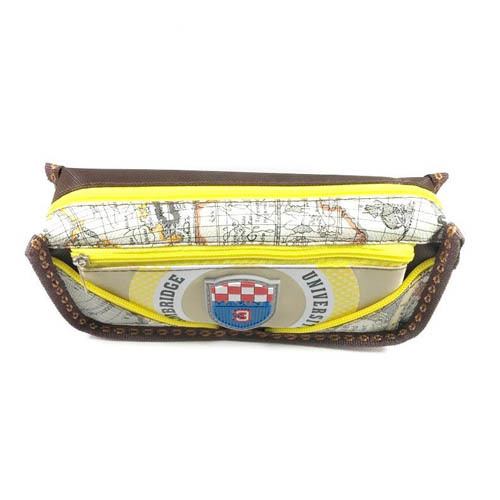 Pencil Pouch For Kids - Polyester, 22x8x6 cm, Yellow | Spacious Design, Zip Closure, Lightweight, Portable