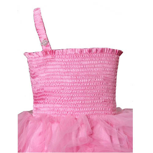 Tutu - Tulle Satin, Size 4-12, Pink | Elegant Design, Soft Fabric, One Shoulder, Knee Length, Comfortable Fit