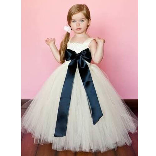Tutu - Tulle & Velvet, Various Sizes, Ivory | Elegant A-Line Design, Back Zipper, Floor-Length, Soft Tulle, Comfortable Fit, Beautiful Bow