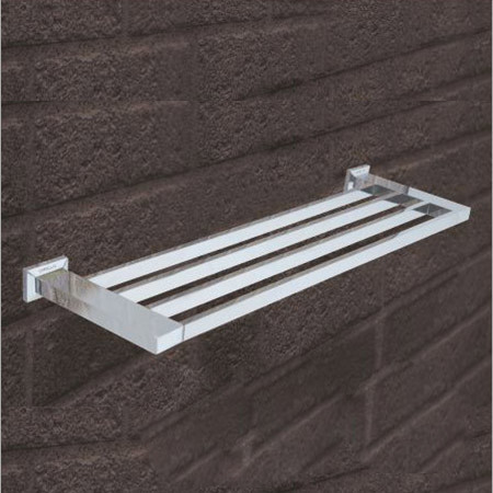 Rectangular Wall Mounted Brass Towel Rack