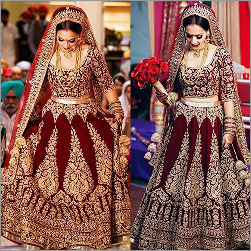 Hand Embroided Bridal Lehngas