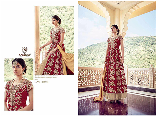 Red Designer Embroided Suits