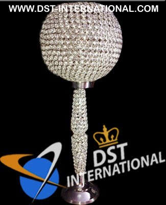 Gorgeous Crystal Globe Candle Stand