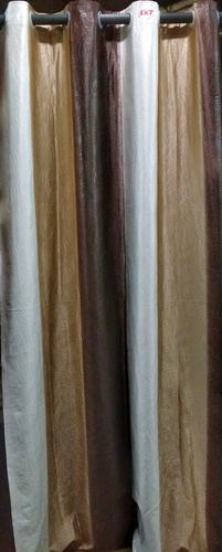 Shaded Emboss Curtain - Polyester Material, 7 FT and 9 FT Sizes, Elegant Design