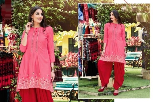 Pink Ladies Fancy Kurtis