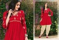 Ethnic Designer Kurti - Rayon, Sizes: Xs-xxxl, Color: Red | Short Sleeve, Trendy Style, Suitable For Daily Wear, Ethnic, Formal, Party Wear