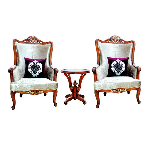 High Cack Carving Flowery Chairs