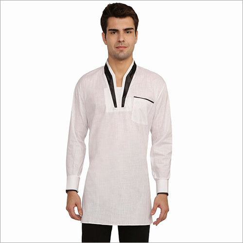 Cotton .Veera Paridhaan Men'S Solid White Kurta