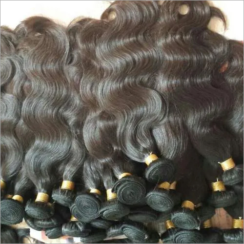 Natural Brown Wavy Weft Hair