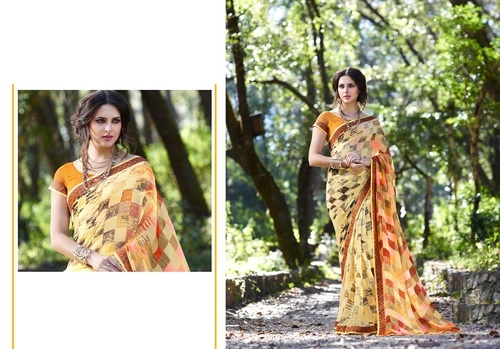 Yellow Silk Saree