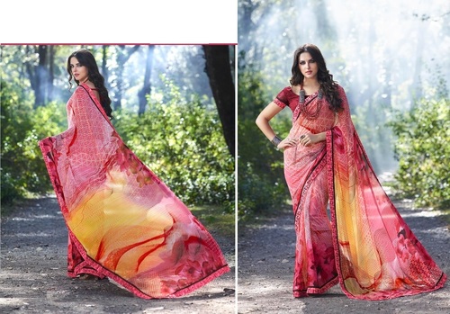 Pink Silk Saree