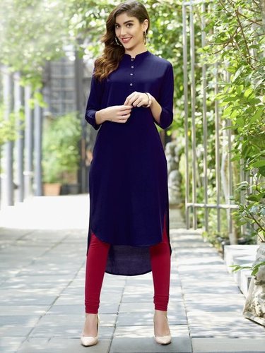 Dry Cleaning Blue Rayon Kurtis